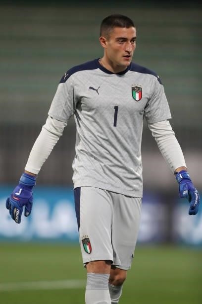 Stefano Turati of Italy during the 2022 UEFA European Under-21 Championship Qualifier match between Italy and Sweden at Stadio Brianteo on October...