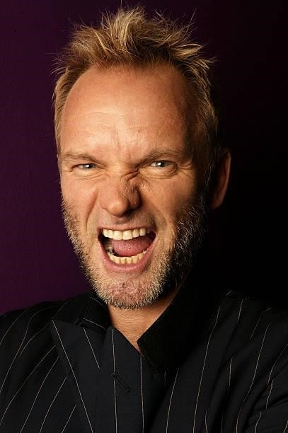 Singer/Songwriter Sting backstage at the Mermaid Theatre on September 19, 2003 in London. Sting is promoting his new album 'Sacred Love'.