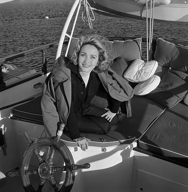 Jane Powell on her boat for PERSON TO PERSON. Image dated December 6, 1960.
