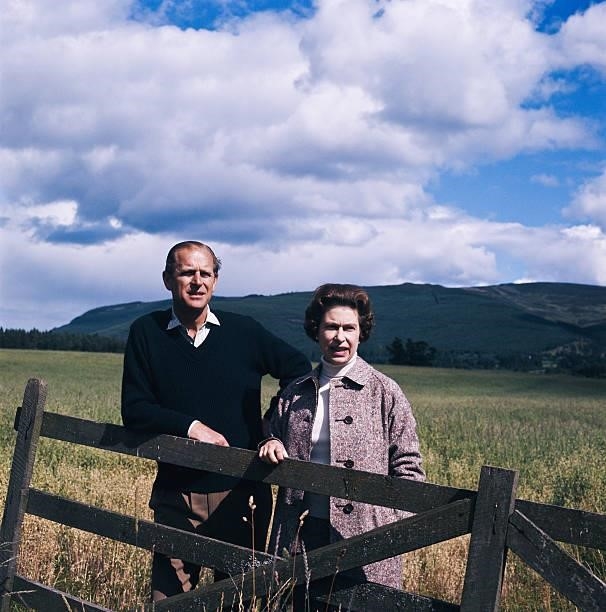Queen Elizabeth II and Prince Philip at Balmoral, Scotland, 1972.