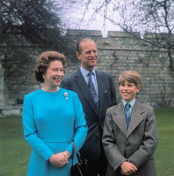 Queen Elizabeth, posing with her husband, the Duke of Edinburgh, and their son, Prince Edward. The Queen will be celebrating her 50th birthday on...