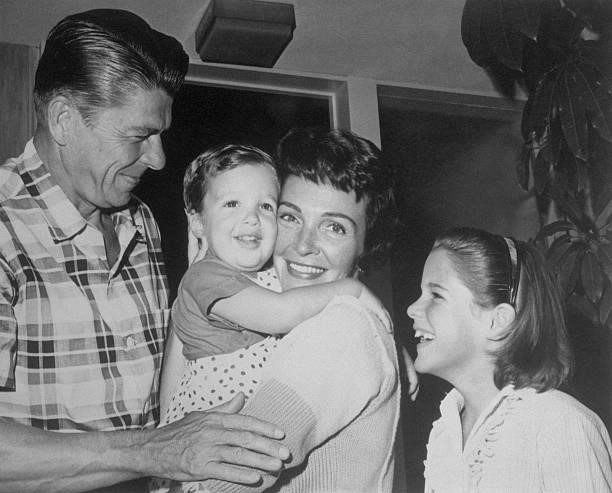 Ronald Reagan, who will be inaugurated as 40th President on January 20, is seen during early years of his marriage with wife, Nancy, and children...