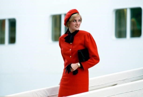 Princess Diana Aboard The New P & O Cruise Liner "royal Princess
