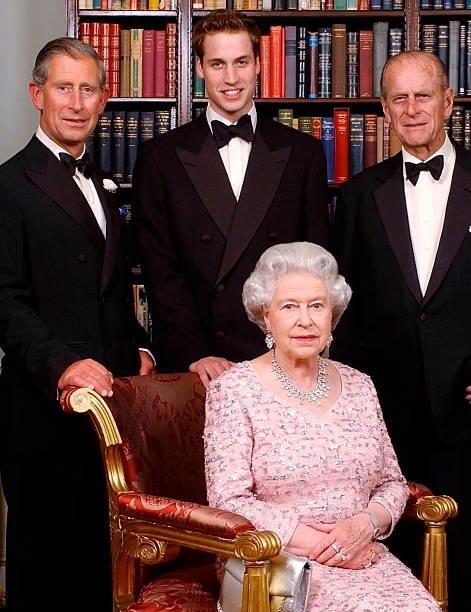 The Line Of Succession Of The British Monarchy - Queen Elizabeth II With Her Consort, Prince Philip With Their Son Prince Charles, The Prince Of...