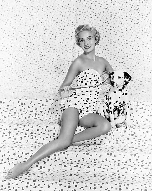 Actress Jane Powell with Dalmatian