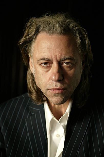 Former Live Aid artist Sir Bob Geldof poses for a portrait to commemorate the 20th anniversary of Live Aid, on June 14, 2005 in London, England. The...