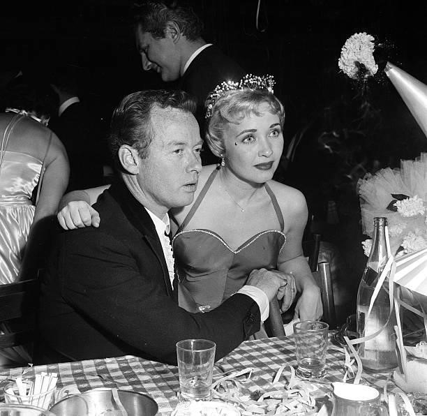 Actress Jane Powell and her husband Patrick Nerney attend Sonja Henie Circus Party in Los Angeles,CA.