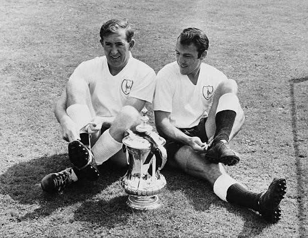 Soccer players Danny Blanchflower and Jimmy Greaves.