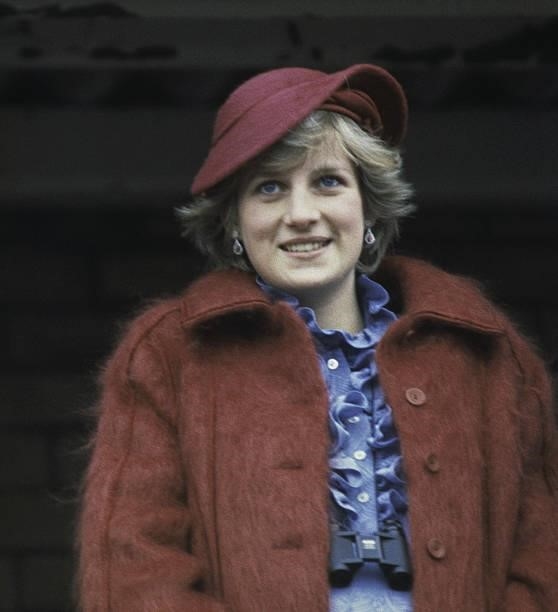 The Princess of Wales at Aintree racecourse for the Grand National, 3rd April 1982.