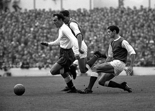 Sport, Football, League Division One, White Hart Lane, London, England, 12th October 1964, Tottenham Hotspur v Arsenal, Tottenham's Jimmy Greaves...