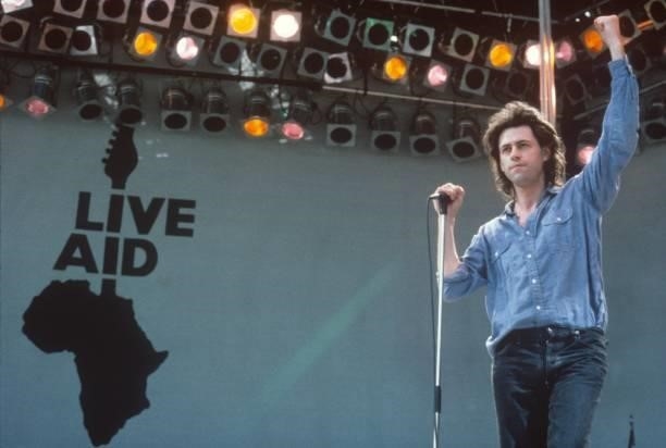 Bob Geldoff at Live Aid on July 13, 1985 in London, United Kingdom. 170612F1