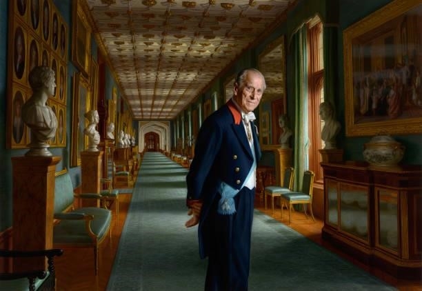 In this undated handout issued by Buckingham Palace of a painting by Australian born artist Ralph Heimans, A painting of Prince Philip, Duke of...