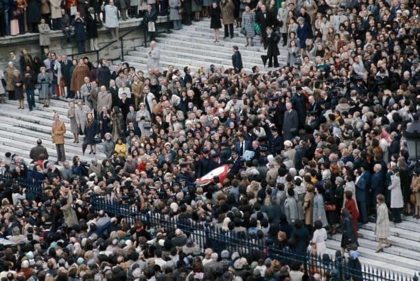 Obsèques de Joséphine Baker à Paris le 15 avril 1975, France.